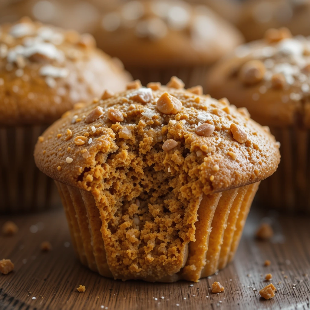 Delicious homemade pumpkin muffin recipe with a moist texture and warm fall spices, perfect for a seasonal treat