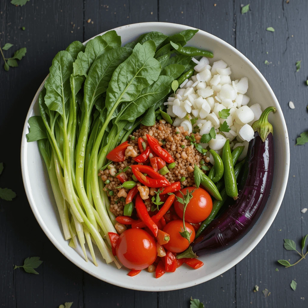 Fresh Ingredients for Sinigang: Chili Peppers, Vegetables, and More