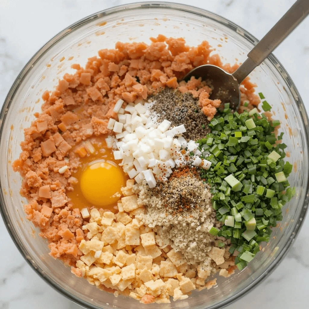 Step-by-step guide to making crispy Southern-style salmon patties in a skillet.