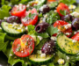 Keto-Friendly Greek Salad with Avocado Dressing
